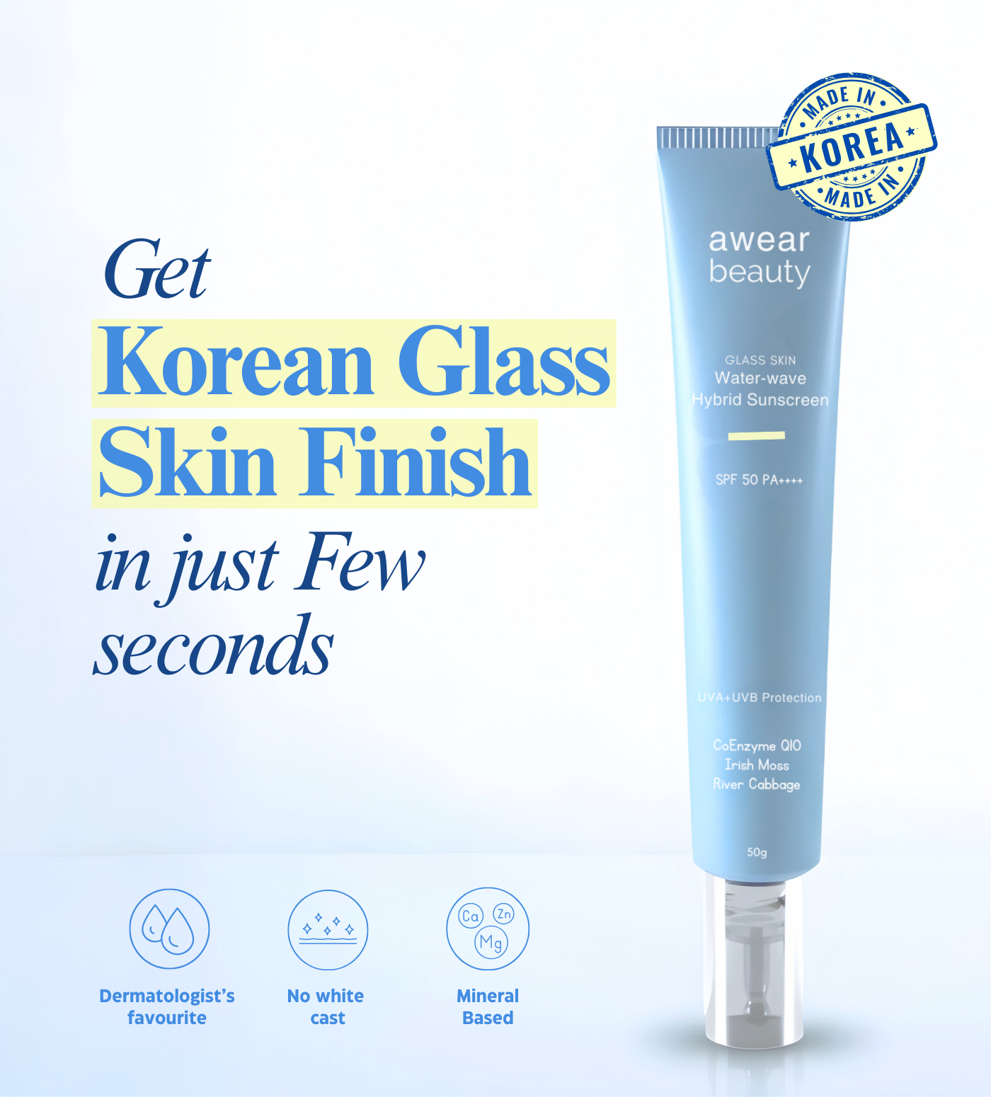 Water-Wave Hybrid Sunscreen