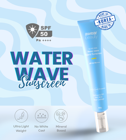 Water-Wave Hybrid Sunscreen