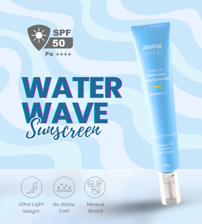 Water-Wave Hybrid Sunscreen