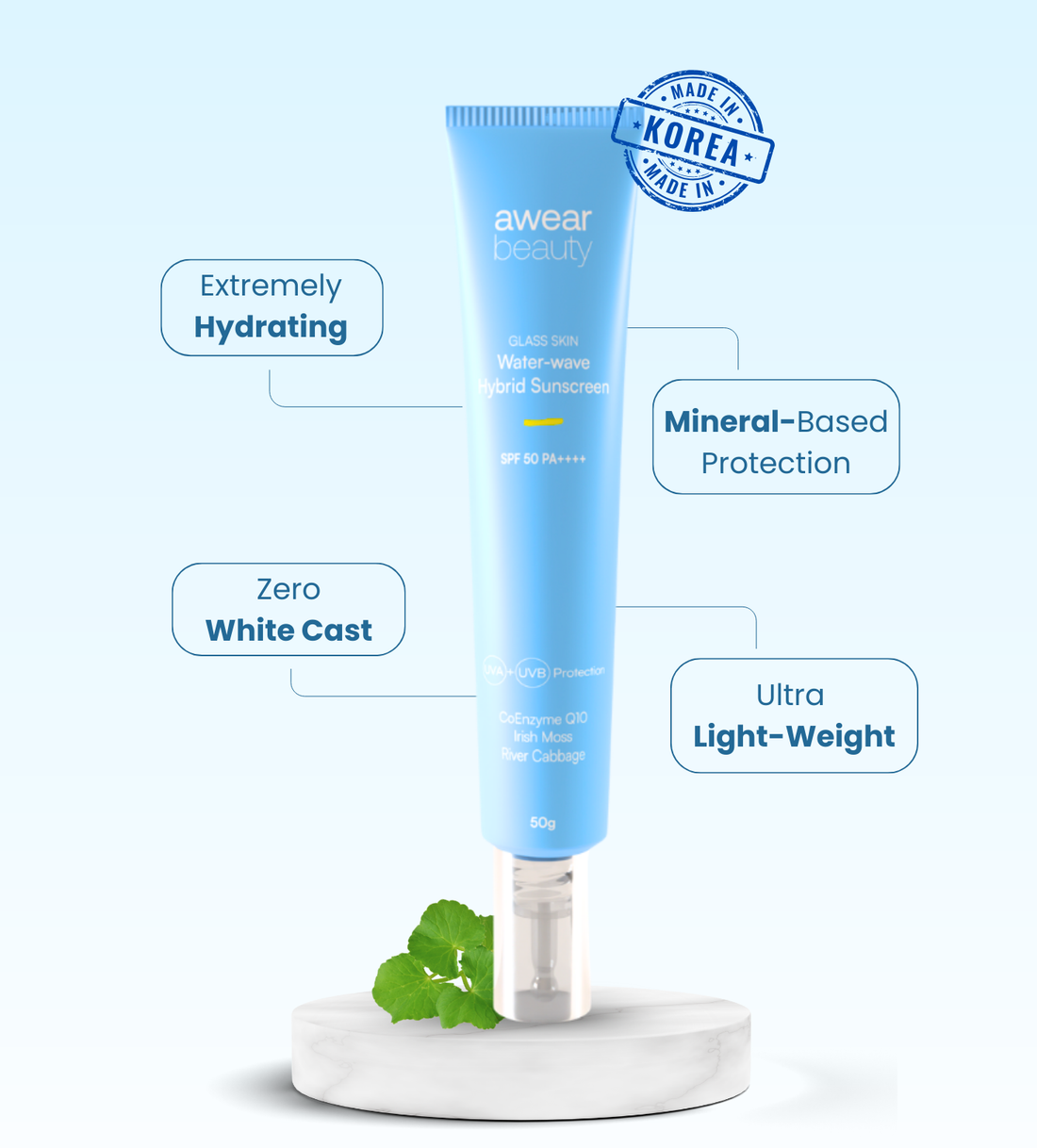 Water-Wave Hybrid Sunscreen